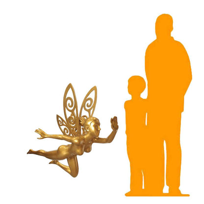 Hanging Gold Fairy Statue - LM Treasures Prop Rentals 