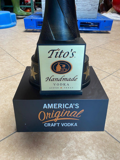 Tito's Vodka Football Trophy Over Sized Statue - LM Treasures Prop Rentals 
