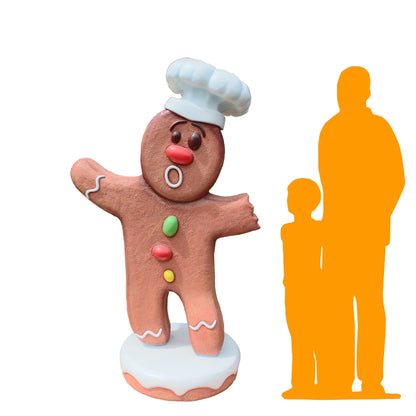Large Gingerbread Cook Statue - LM Treasures Prop Rentals 