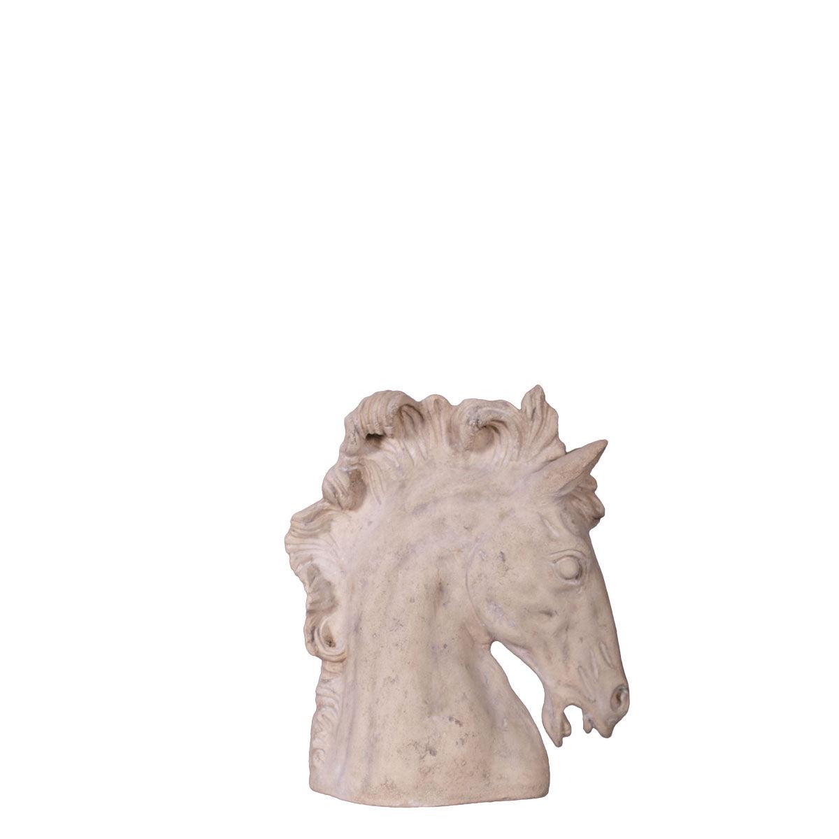 Small Stone Horse Head Statue - LM Treasures Prop Rentals 