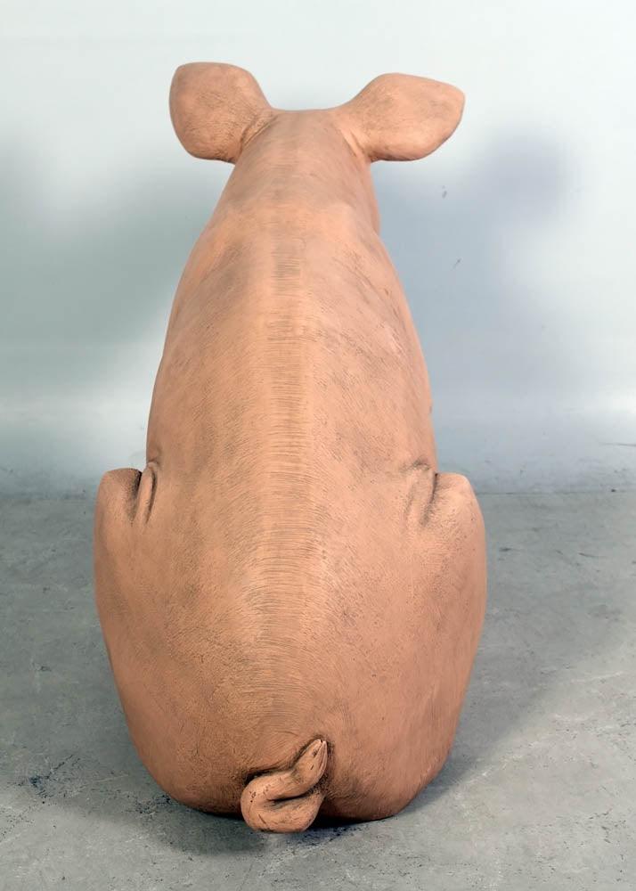 Pig Sitting Life Size Statue - LM Treasures Prop Rentals 