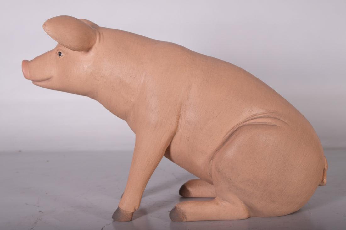 Sitting Baby Pig Statue - LM Treasures Prop Rentals 