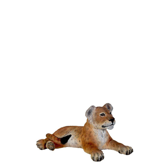 Lion Cub Laying Statue - LM Treasures Prop Rentals 