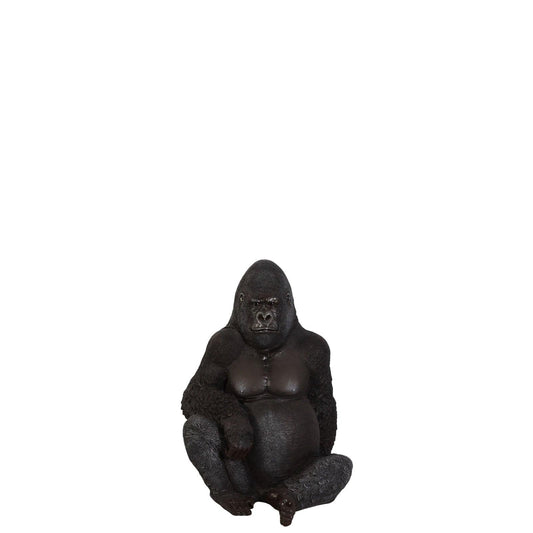 Small Silver Back Gorilla Statue