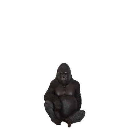 Small Silver Back Gorilla Statue - LM Treasures Prop Rentals 