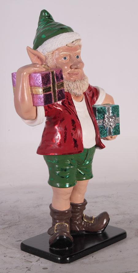 Small Elf Sunny With Gifts Statue - LM Treasures Prop Rentals 
