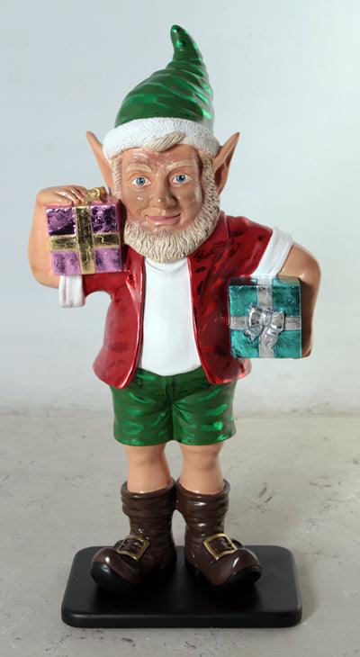 Large Elf Sunny With Gifts Statue - LM Treasures Prop Rentals 