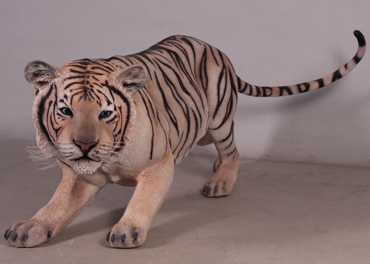 Crouching Siberian Tiger Statue - LM Treasures Prop Rentals 