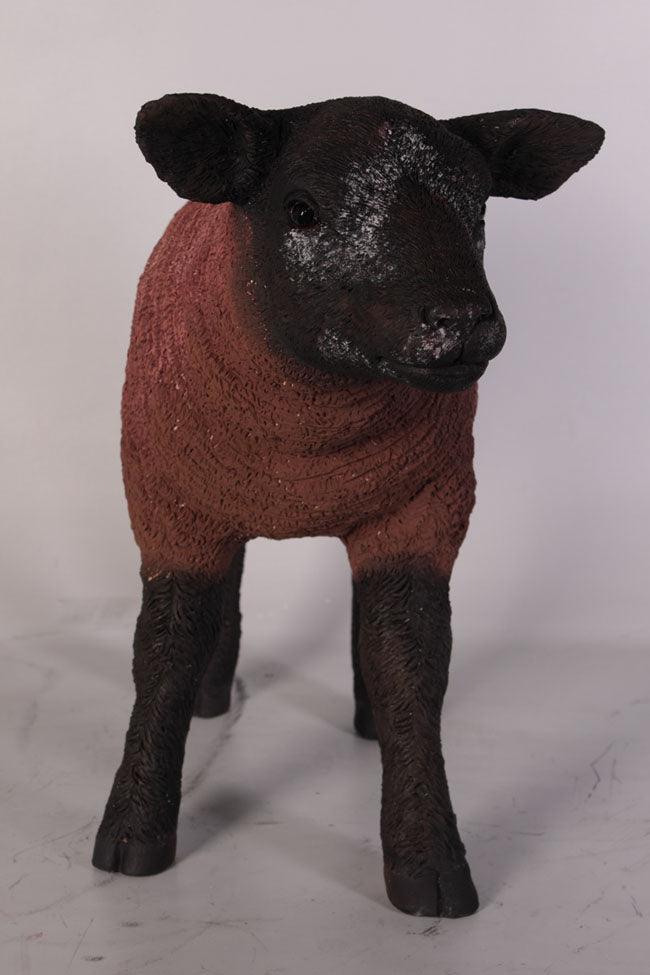 Brown Texelaar Lamb Statue - LM Treasures Prop Rentals 