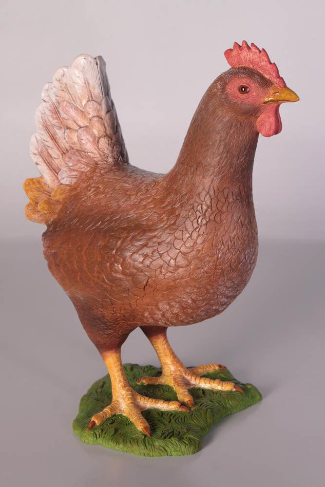 Brown Chicken Statue - LM Treasures Prop Rentals 