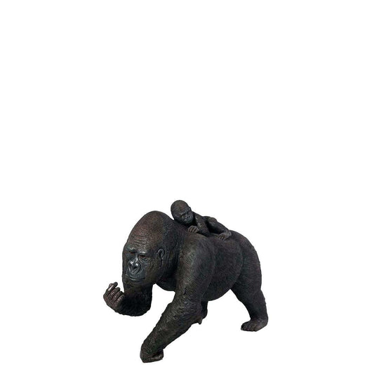 Gorilla With Baby Statue