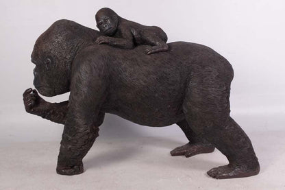 Gorilla With Baby Statue - LM Treasures Prop Rentals 