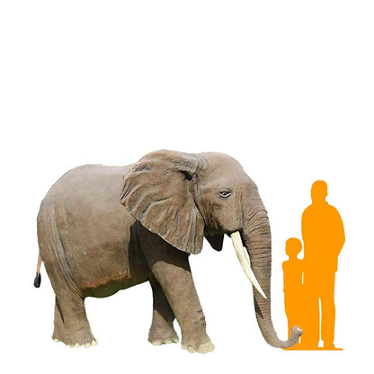 Life Size Standing Elephant Statue