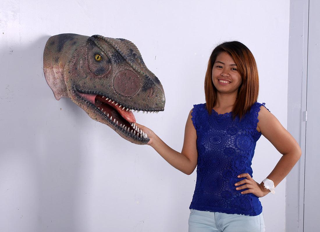 Allosaurus Head Dinosaur Statue - LM Treasures Prop Rentals 