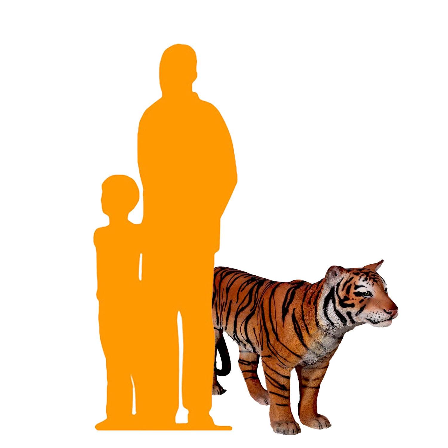 Sitting Sumatran Tiger Life Size Statue