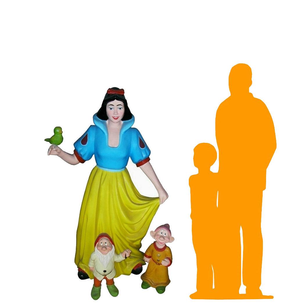 Princess With Dwarfs Statue - LM Treasures Prop Rentals 