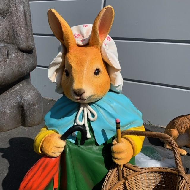 Rabbit With Basket Statue - LM Treasures Prop Rentals 