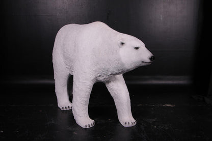 Polar Bear Walking Life Size Statue - LM Treasures Prop Rentals 