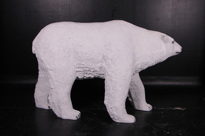 Polar Bear Walking Life Size Statue