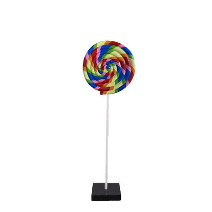 Swirl Rainbow Lollipop Statue - LM Treasures Prop Rentals 
