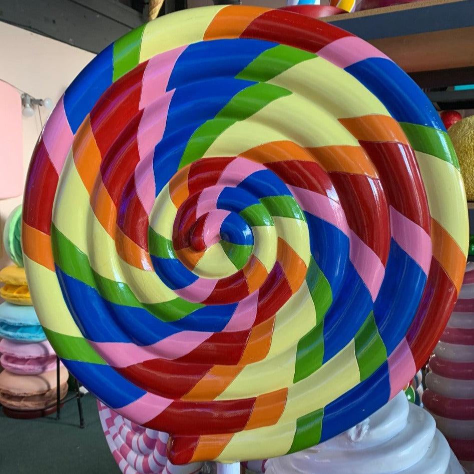 Swirl Rainbow Lollipop Statue - LM Treasures Prop Rentals 