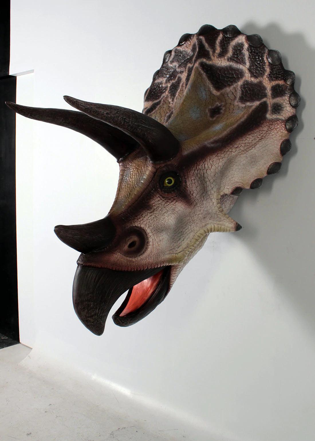 Large Triceratops Dinosaur Head Statue - LM Treasures Prop Rentals 