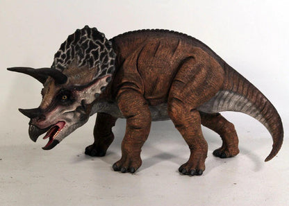 Small Brown Triceratops Dinosaur Statue - LM Treasures Prop Rentals 