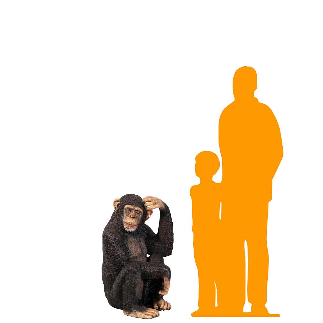 Sitting Monkey Statue - LM Treasures Prop Rentals 