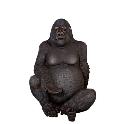 Jumbo Silver Back Gorilla Statue - LM Treasures Prop Rentals 