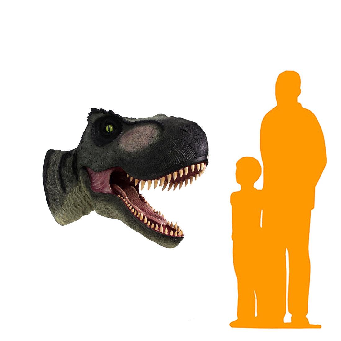 Jumbo T-Rex Dinosaur Head Statue