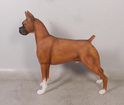 Dog Boxer Brown Animal Prop Life Size D̩ecor Resin Statue