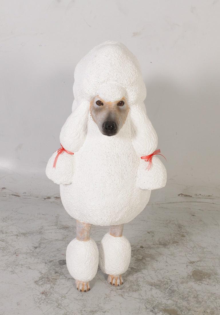 French Poodle Life Size Statue - LM Treasures Prop Rentals 