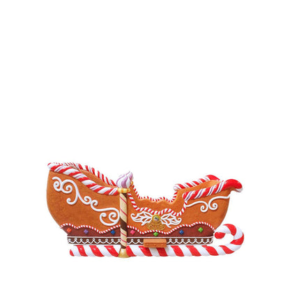 Gingerbread Sleigh Life Size Statue - LM Treasures Prop Rentals 
