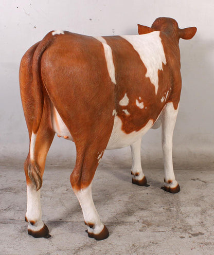 Guernsey Cow Standing Life Size Statue