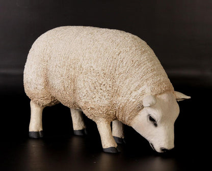 Texelaar Baby Sheep Head Down Statue - LM Treasures Prop Rentals 
