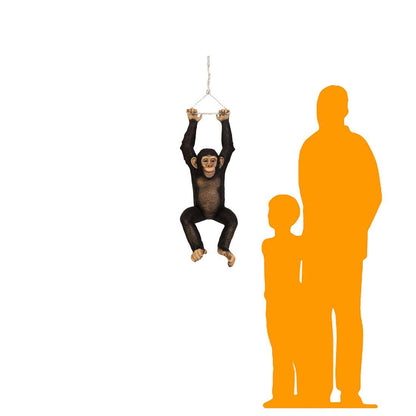 Hanging Monkey On Rope Statue - LM Treasures Prop Rentals 