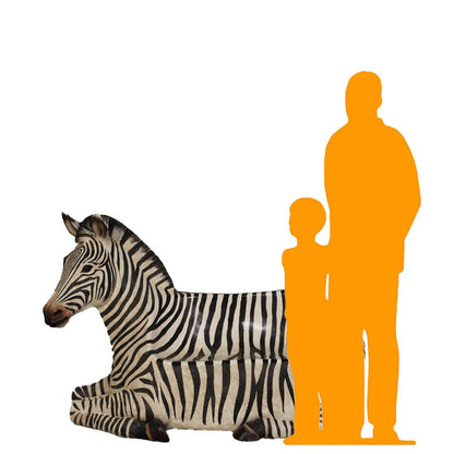 Zebra Bench Life Size Statue