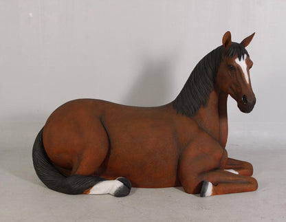 Brown Horse Resting Statue - LM Treasures Prop Rentals 