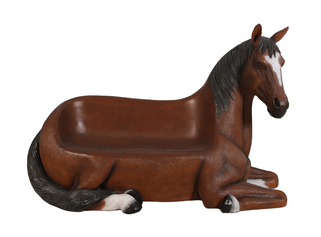 Horse Bench Life Size Statue