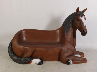 Horse Bench Life Size Statue