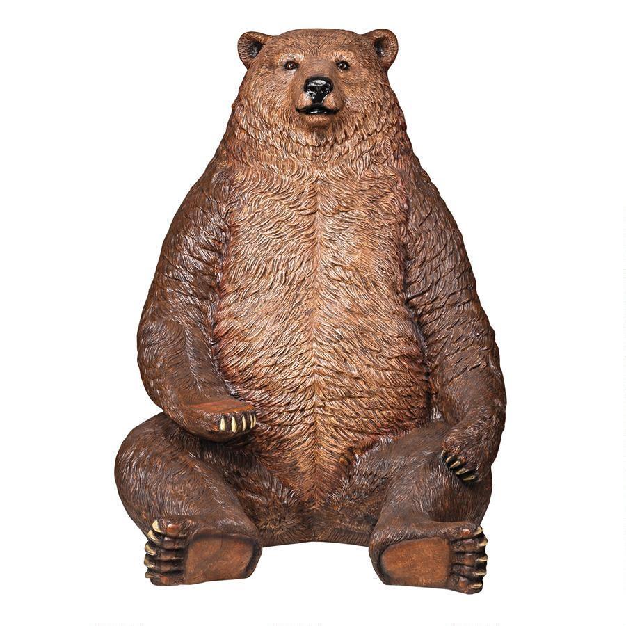 Jumbo Brown Bear Statue - LM Treasures Prop Rentals 
