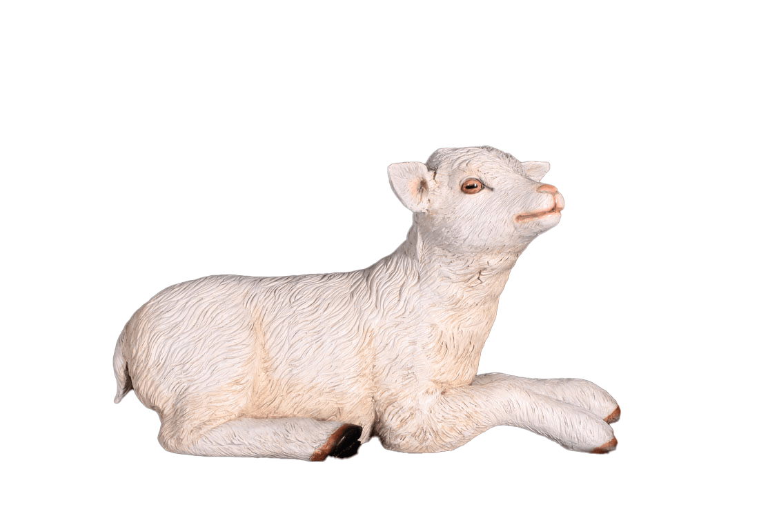 Baby Goat Laying Statue