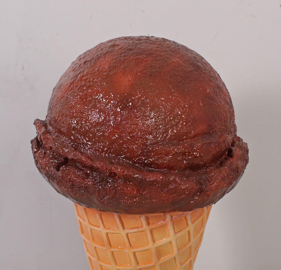 Chocolate One Scoop Ice Cream Statue - LM Treasures Prop Rentals 