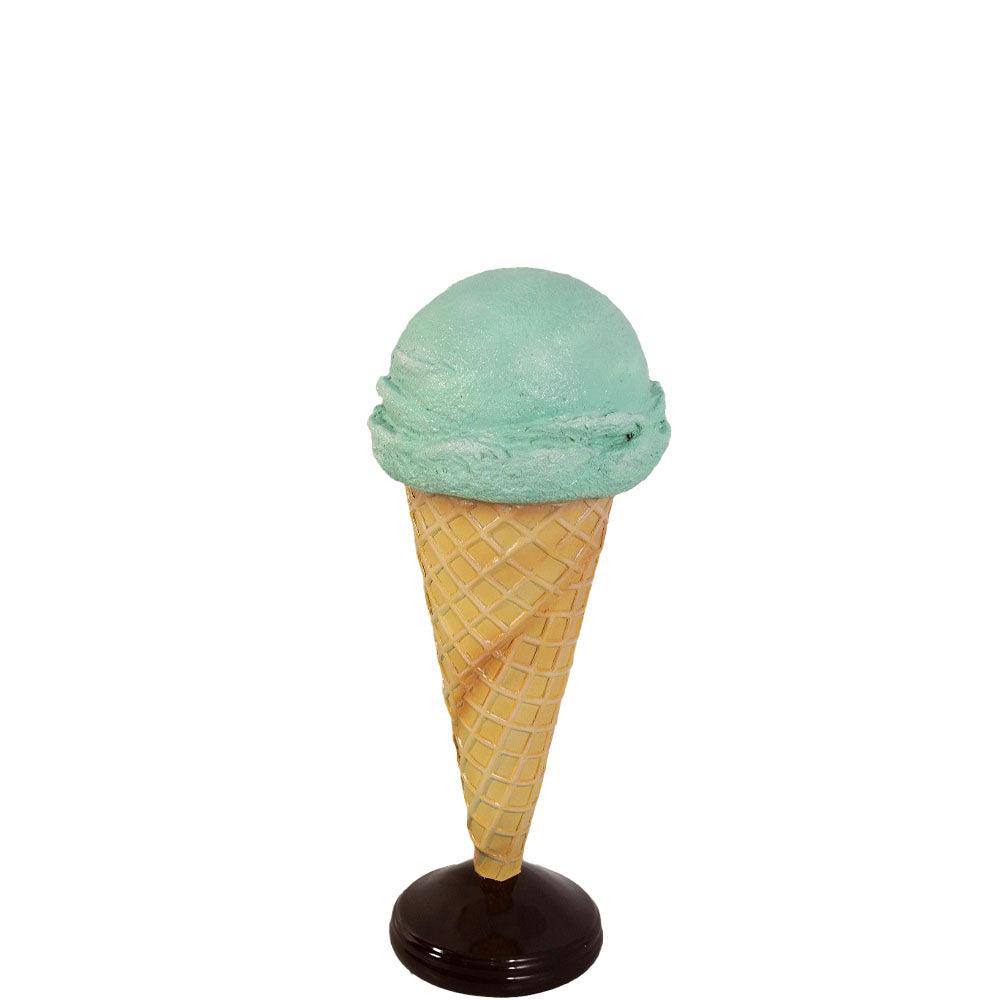 Mint Green One Scoop Ice Cream Statue - LM Treasures Prop Rentals 
