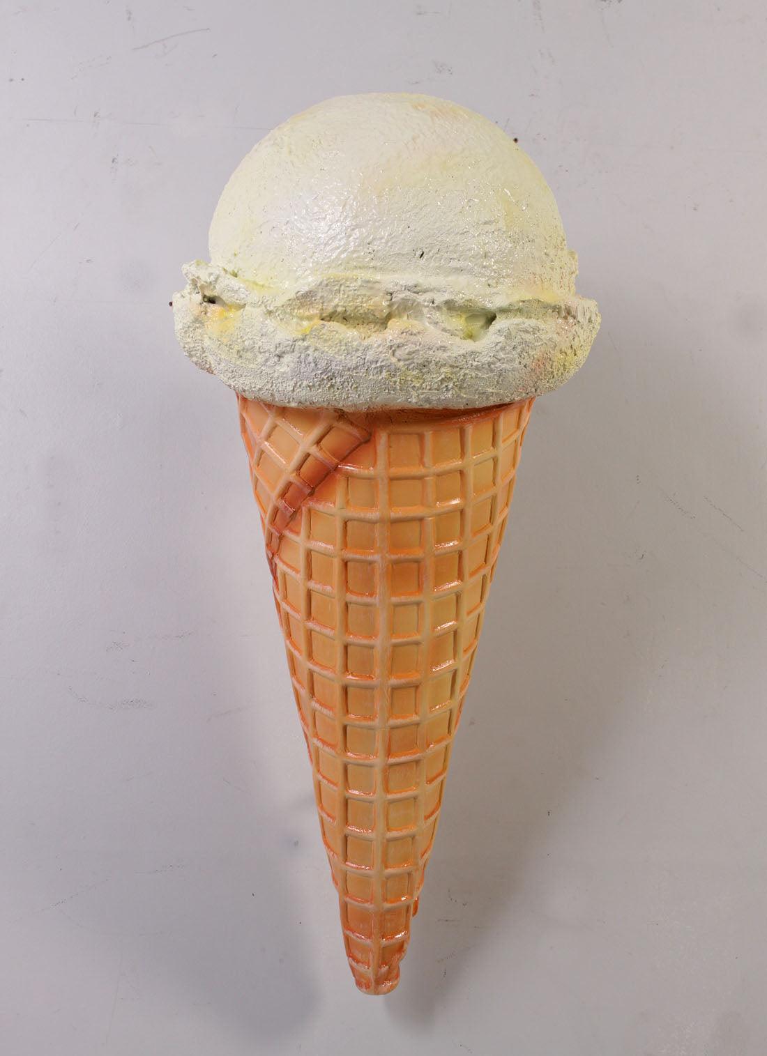 Hanging Vanilla One Scoop Ice Cream Statue - LM Treasures Prop Rentals 