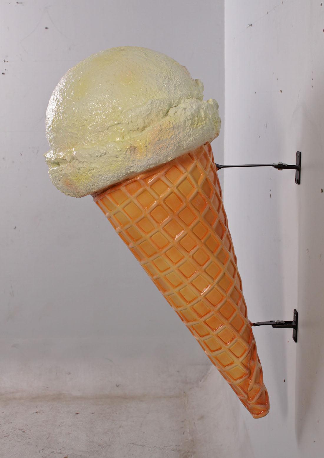 Hanging Vanilla One Scoop Ice Cream Statue - LM Treasures Prop Rentals 