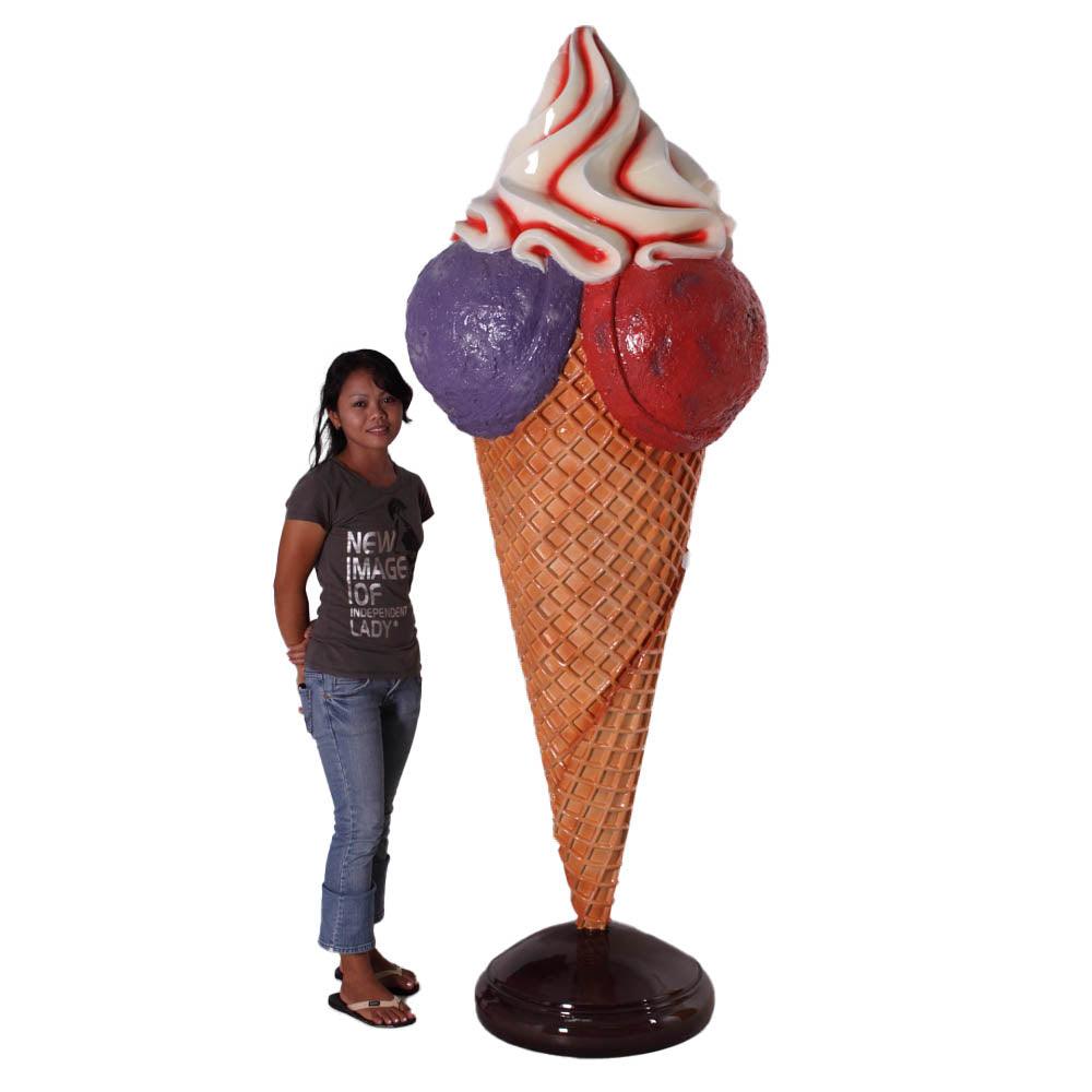 Large Three Scoop Ice Cream Statue