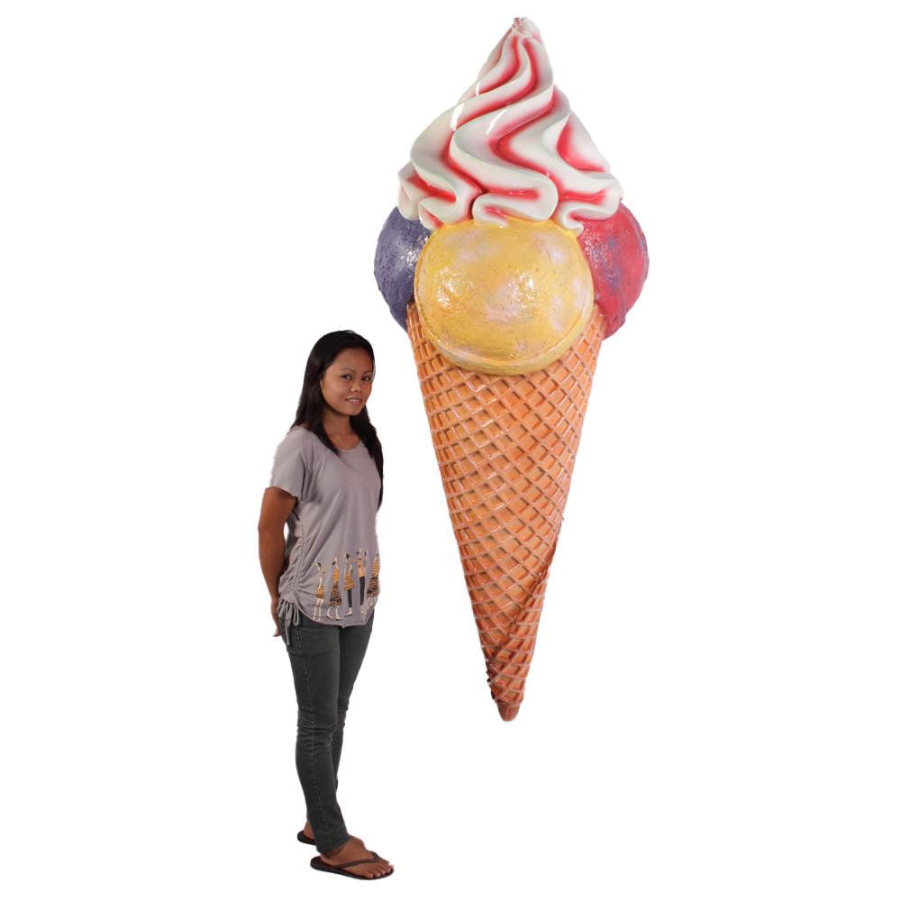 Large Three Scoop Ice Cream Statue