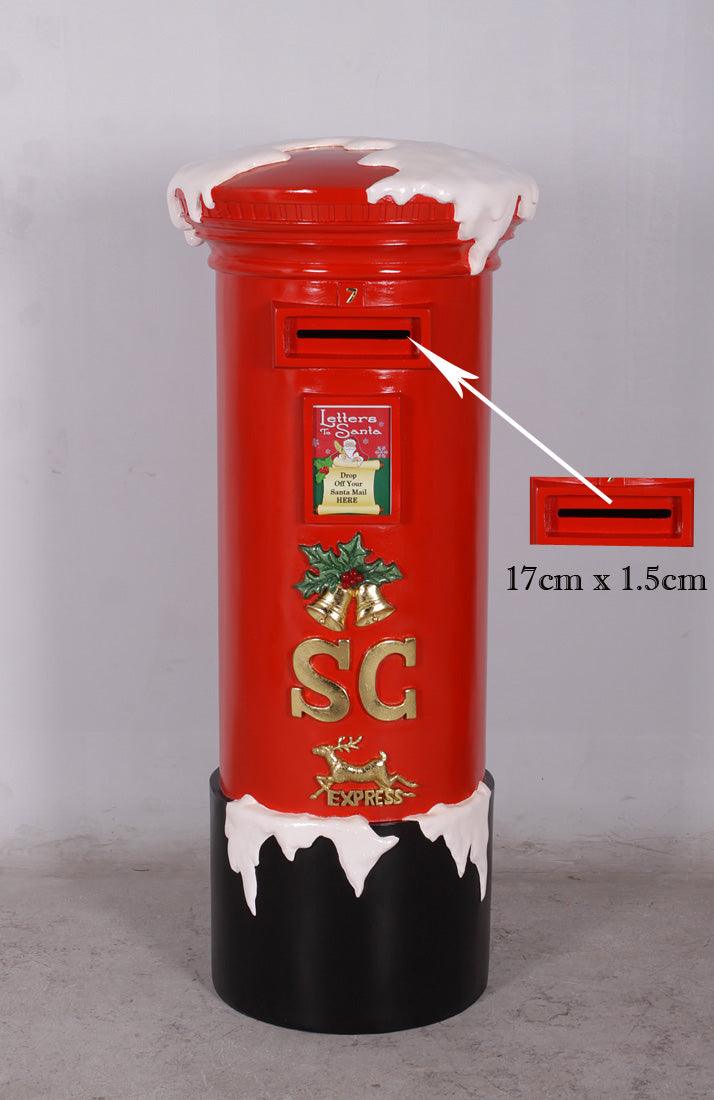 Large Santa's Snow Mailbox Statue - LM Treasures Prop Rentals 