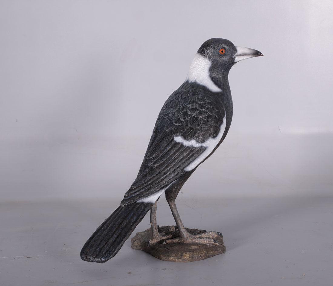 Magpie Bird Life Size Statue Prop